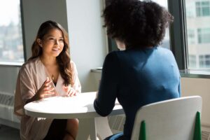 Two women in a business consultation